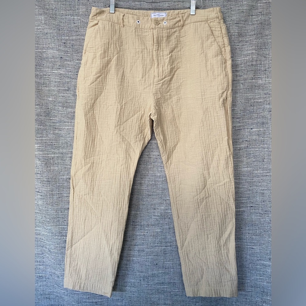 Scotch & Soda XXL pants textured flat front zipper pockets unisex